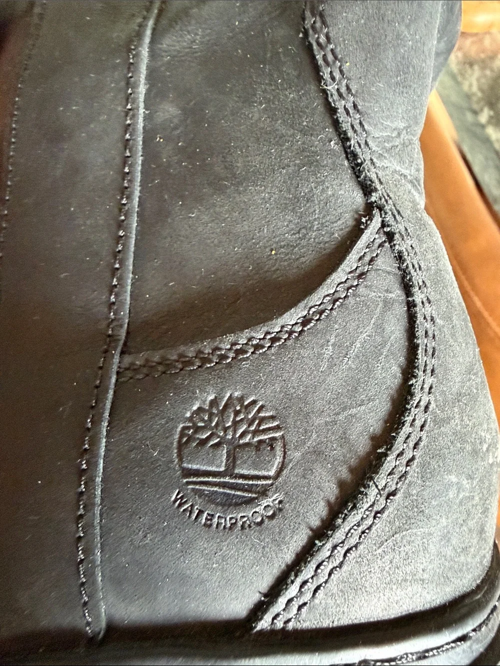 Timberland Black Over-the-Knee Leather Pull-On Boots